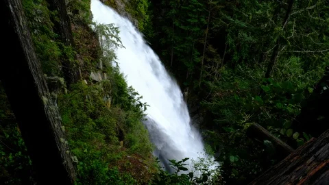Wallace Top Falls, Wallace Falls State Park, Washington Stock Footage 89849836