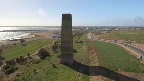 Wallaroo South Australia smelter stack drone HD Stock Footage 247047050
