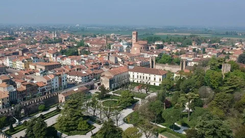 The walled city of Este Stock Footage 106668300