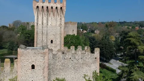 The walled city of Este Stock Footage 106668346
