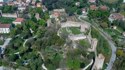 The walled city of Este Stock Footage 106668356
