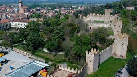 The walled city of Este Stock Footage 106668451