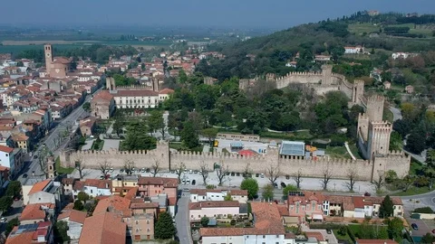 The walled city of Este Stock Footage 106668547
