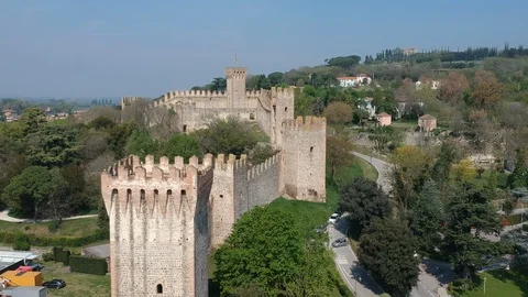 The walled city of Este Stock Footage 106668748