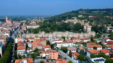 The walled city of Este Stock Footage 106668836