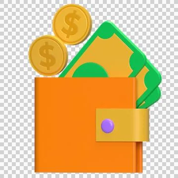 Wallet 3D Icon Stock Illustration