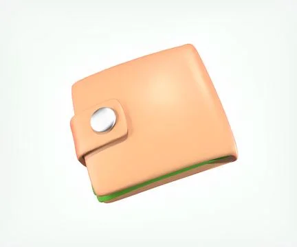 Wallet 3d icon. Stock Illustration
