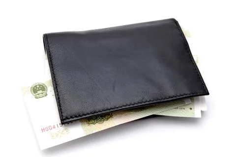 Wallet and currency Foto stock