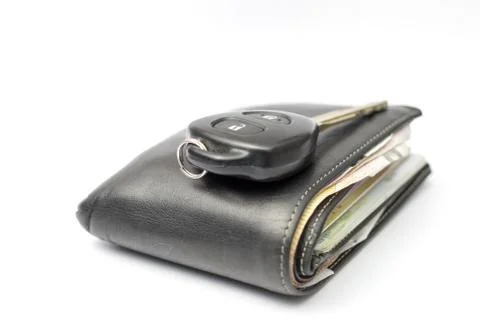 Wallet and key Stock Photos