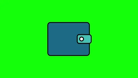 Wallet animated icon. Video stock 321729068
