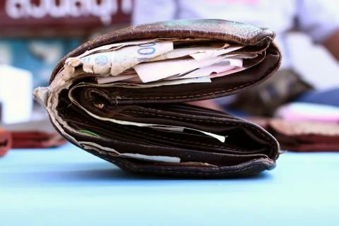 Wallet background Stock Photos
