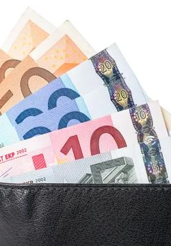 Wallet with banknotes Stockfoto's