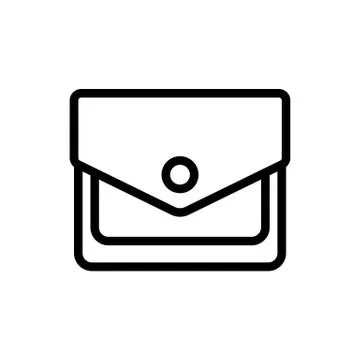 Wallet billfold accessory icon vector outline illustration Stock Illustration