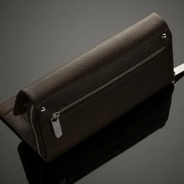 Wallet on a black background Stock Photos