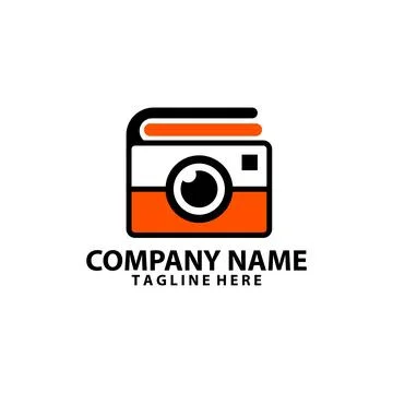 Wallet camera logo design vector Illustrazione stock