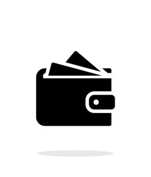 Wallet with cards icon on white background. 스톡 일러스트