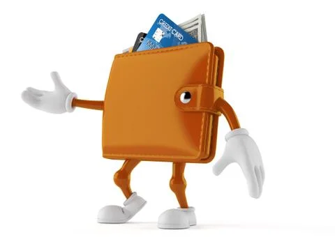 Wallet character Stock Illustration