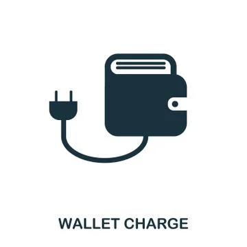 Wallet Charge icon. Flat style icon design. UI. Illustration of wallet charge Stock Illustration