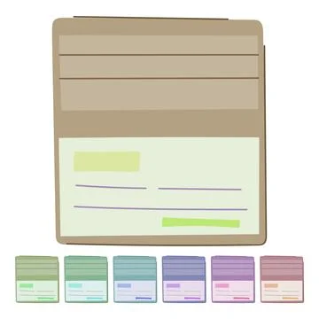 Wallet checkbook vector cartoon graphic Stock Illustration