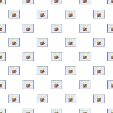 Wallet with coin seamless pattern background Stock Illustration