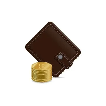 Wallet with coins イラスト素材