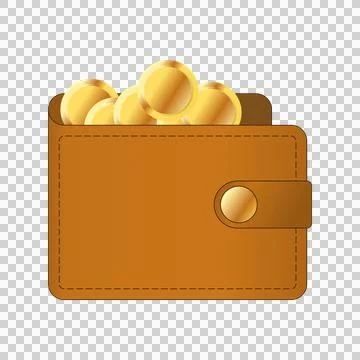Wallet with coins Stock Illustration
