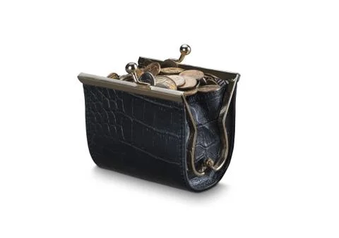 Wallet with coins Foto stock