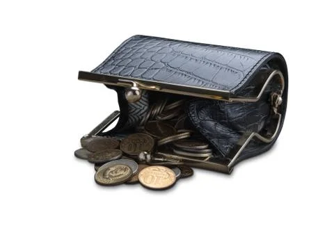 Wallet with coins Foto stock