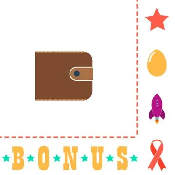 Wallet computer symbol Stock-Illustration