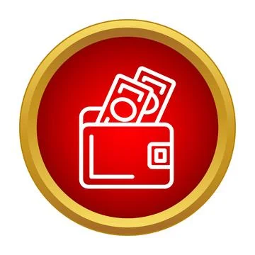 Wallet containing money notes and financial savings icon Stock Illustration