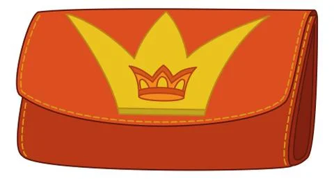 Wallet with crown emblem Stock Illustration
