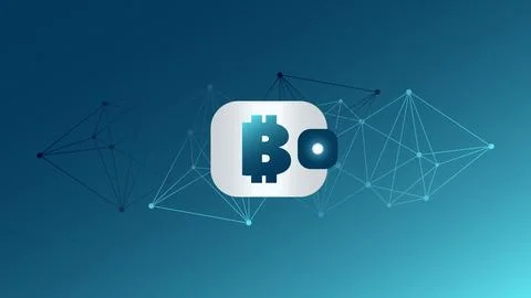 Wallet for cryptocurrency. Blockchain technology. Bitcoin symbol 스톡 일러스트