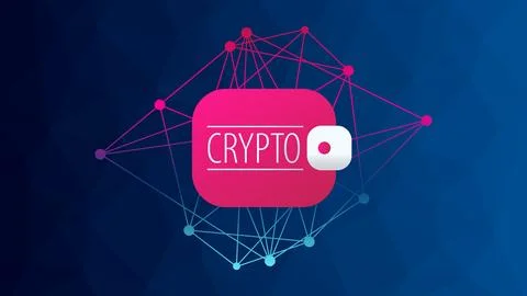 Wallet for cryptocurrency. Blockchain technology. Vector pattern Stock Illustration