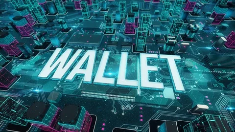 Wallet digital technology hi-tech concept Stock Footage 109445698