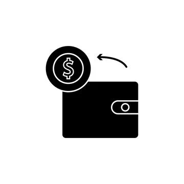 Wallet dollar arrow icon. Simple business intention icons for ui and ux, website Stock Illustration
