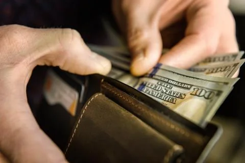 Wallet with dollars 3720 Stock Photos