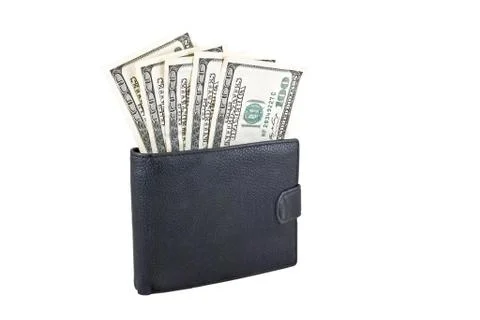 Wallet with dollars Stock Photos