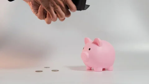 Wallet emptied on table with scattered cash Stock Footage 317298737