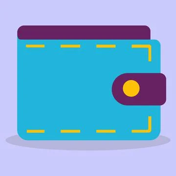 Wallet, flat design. The concept of online payments. Stock Illustration