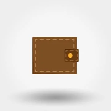 Wallet. Flat design. Vector illustration. Stock Illustration