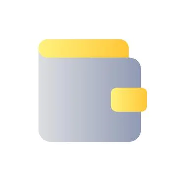 Wallet flat gradient color ui icon 스톡 일러스트