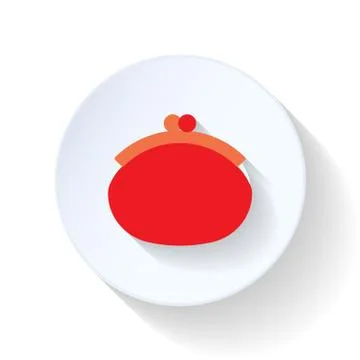 Wallet flat icon Illustrazione stock