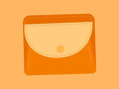 Wallet flat icon vector on white background イラスト素材
