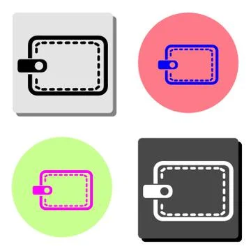 Wallet. flat vector icon Stock Illustration