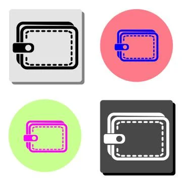Wallet. flat vector icon Stock Illustration