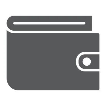 Wallet glyph icon, e commerce and marketing Stock Illustration