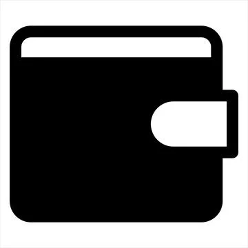 Wallet glyph icon vector illustration isolated on white background Stock Illustration