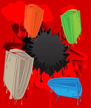 Wallet graffiti with speech bubble. Abstract modern Messaging sign street a.. 库存插图