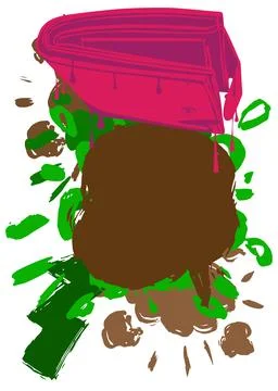 Wallet graffiti with speech bubble. Abstract modern Messaging sign street a.. 库存插图