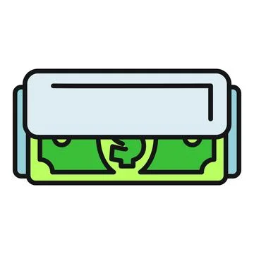 Wallet holding money inside concept flat illustration Stock Illustration